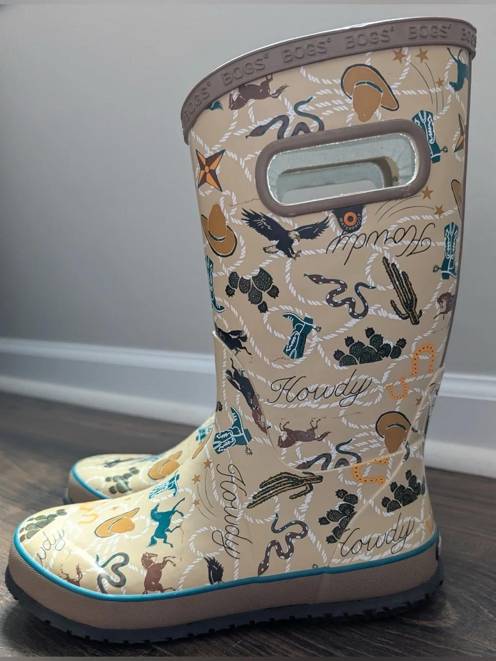 Bogs Kids New Western Rain Boots Youth Size 5
